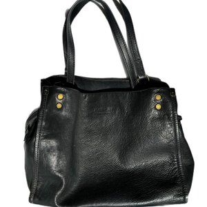 American Leather Co Lenox Triple Entry Satchel in black